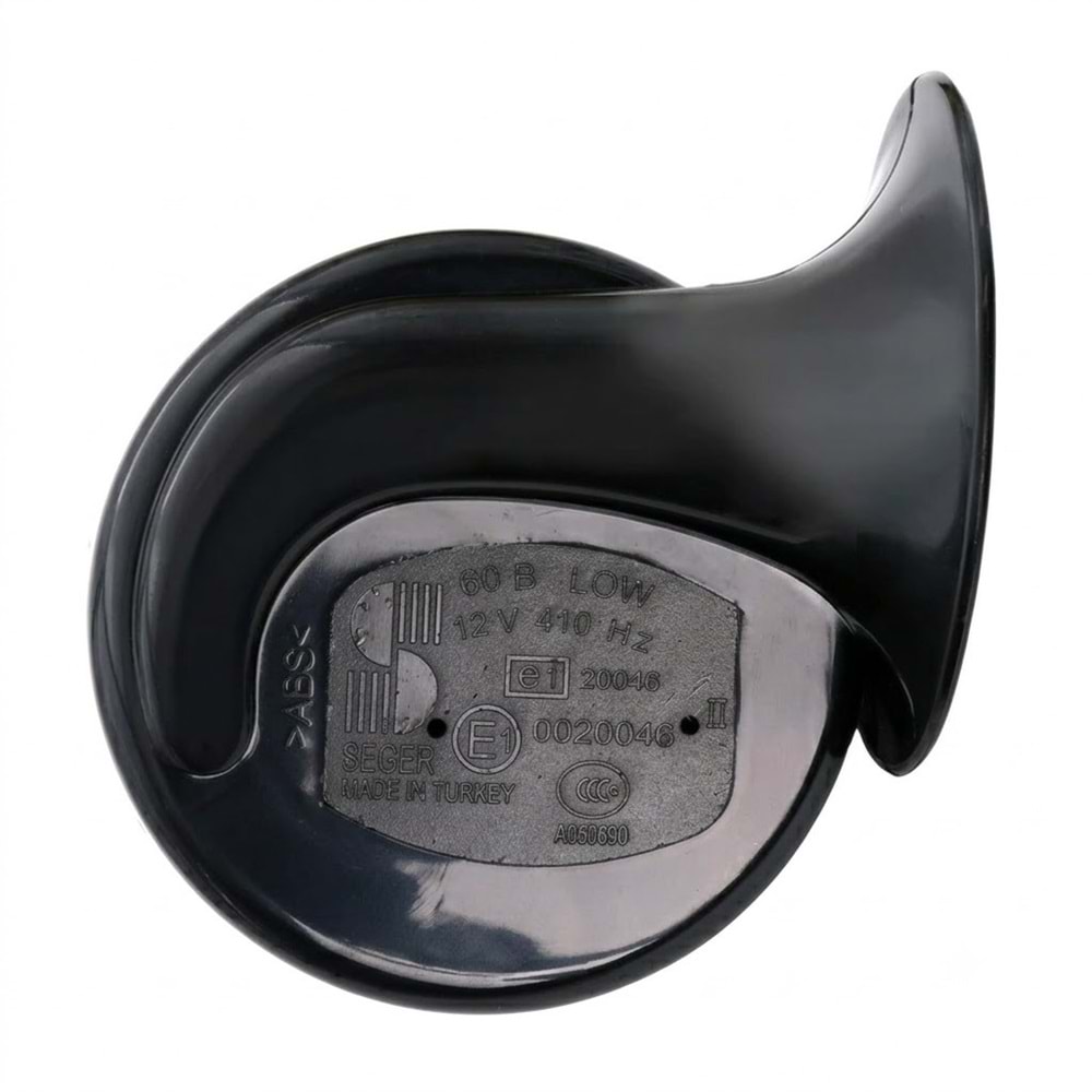 Salyangoz Tipi Dadat Korna Tek Terminalli (Fişli) 12V 60BO12.000.01K