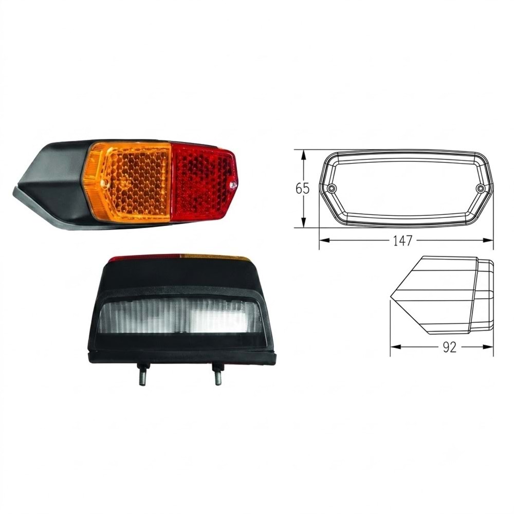 Fiat 450, 640 Arka Stop Lambası Sol 4247208