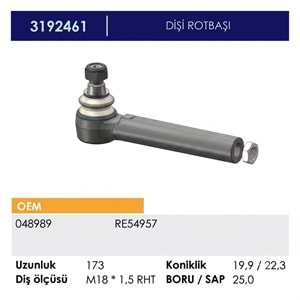 Tümosan Carraro Ön Diferansiyel Dişi Rot Başı 3192461